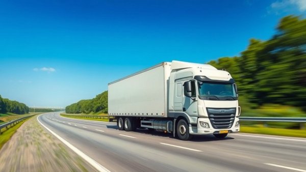 Modern cargo truck on highway, representing emergency fuel order impact on businesses.