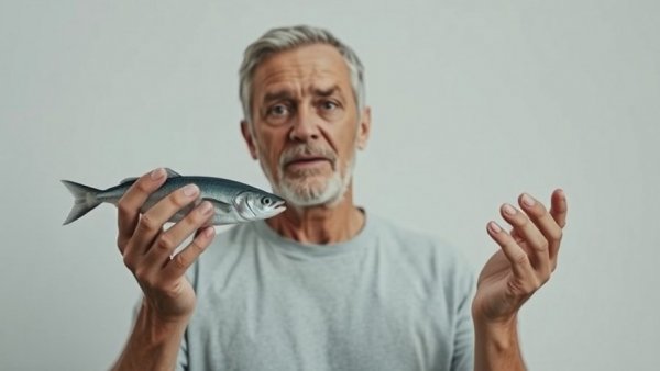 Man discussing sardines as metabolic fuel for health-conscious families.