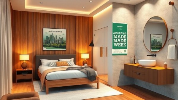 Australian Made Products showcased in modern home settings.