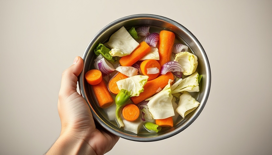 Vegetable scraps in a bowl for regrowing vegetables.