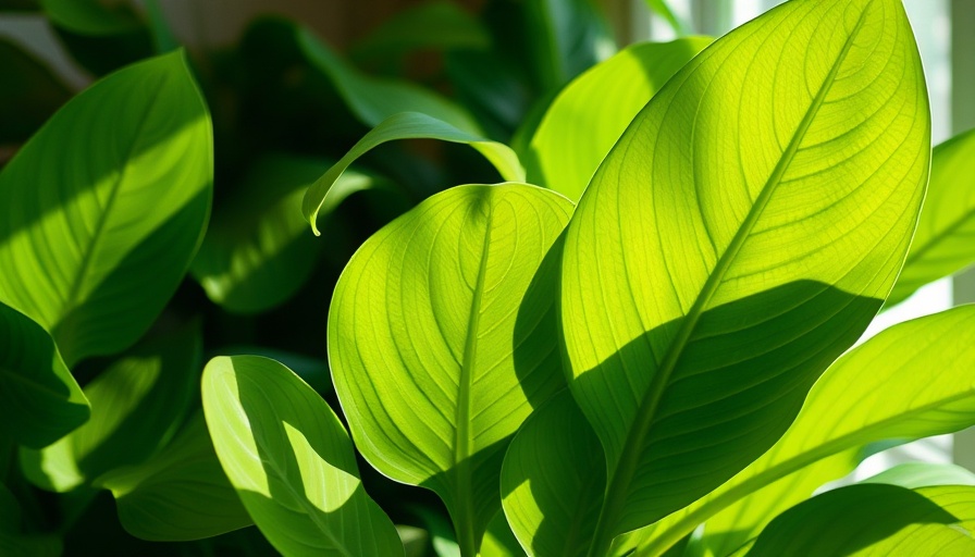 Lush Syngonium leaves in sunlight, indoor plant care.