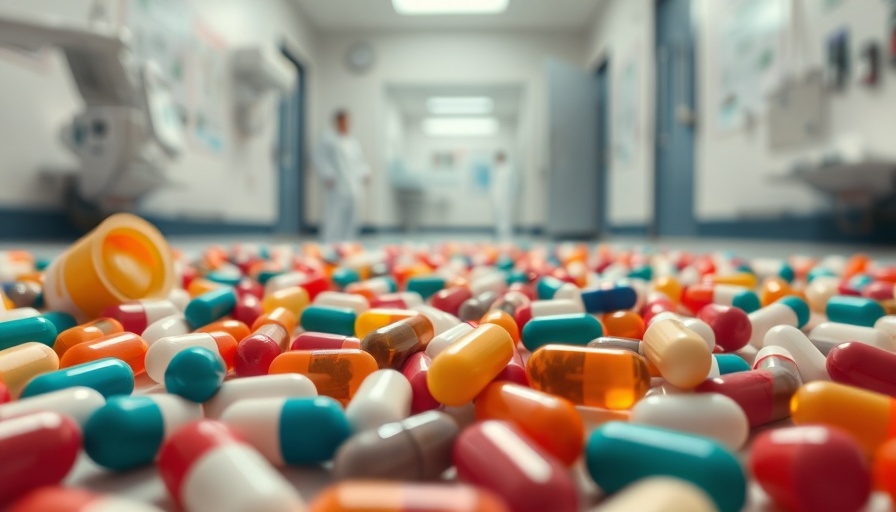 Illustration of antibiotic overuse with UTI concept in healthcare.