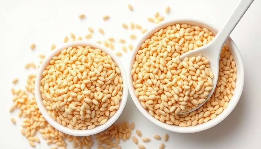 Close-up of sorghum grains in a bowl and spoon, highlighting health benefits of sorghum.