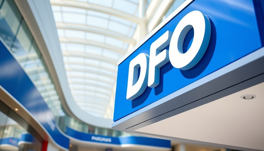 DFO sign at a shopping mall in Melbourne.
