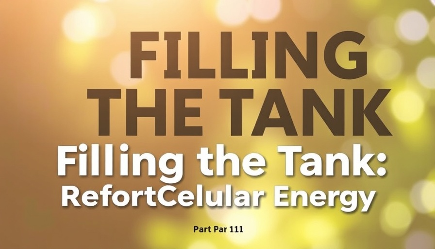 Filling the Tank — Restoring Cellular Energy (Part 1)