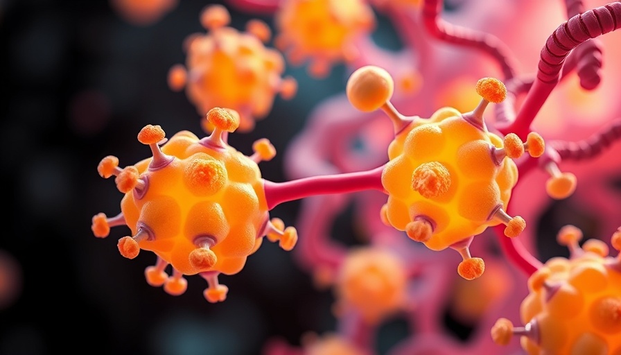 Abstract 3D fructose metabolism illustration, vibrant molecular pathways