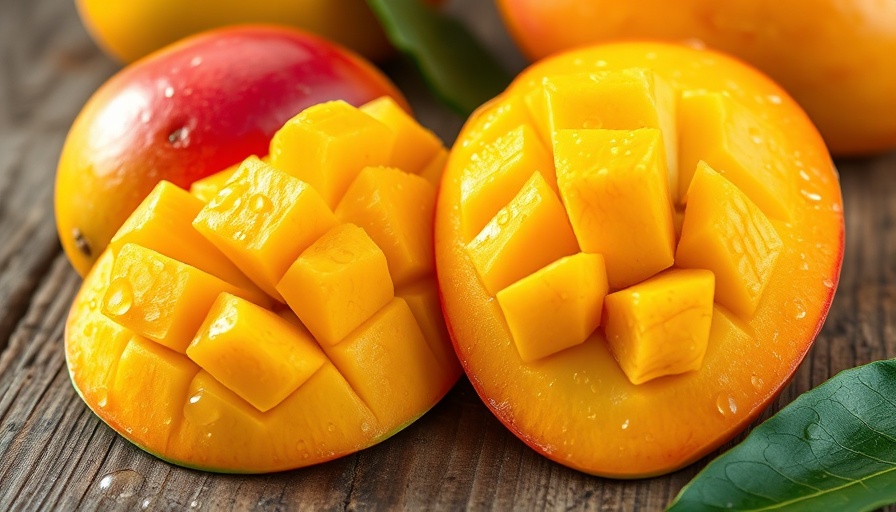 Juicy mango slices highlighting the metabolic benefits of mangoes.