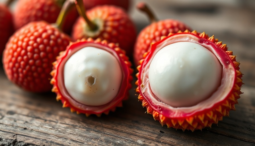Healthy lychee consumption limits visualized with fresh lychees.