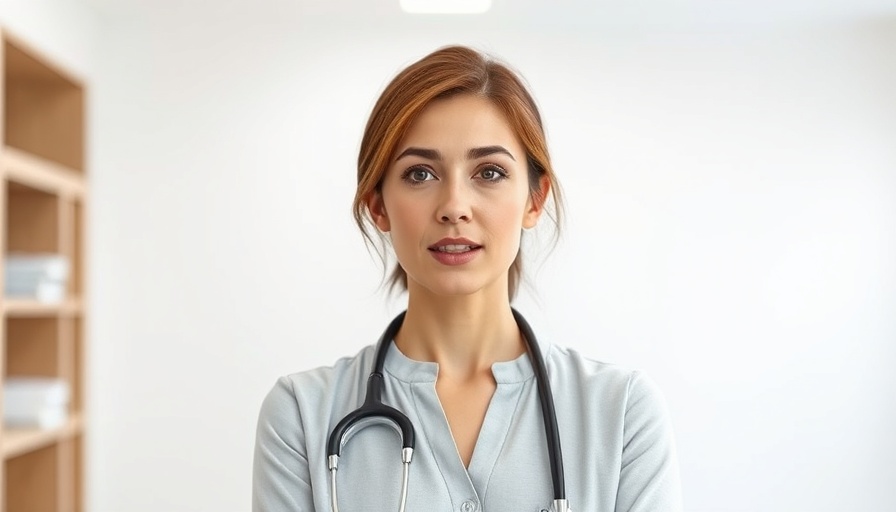 Professional woman discussing TRTP Therapy in a clinical setting.