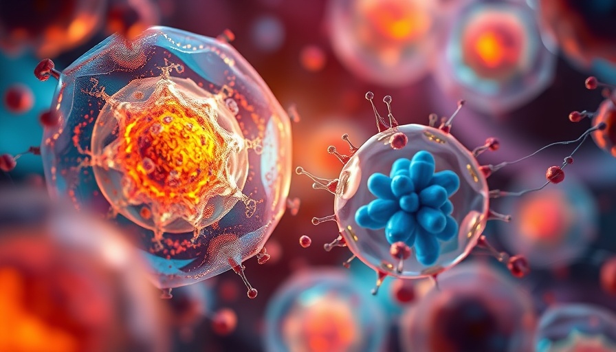 DMSO effect on microplastics and mitochondria in cells, abstract digital art.