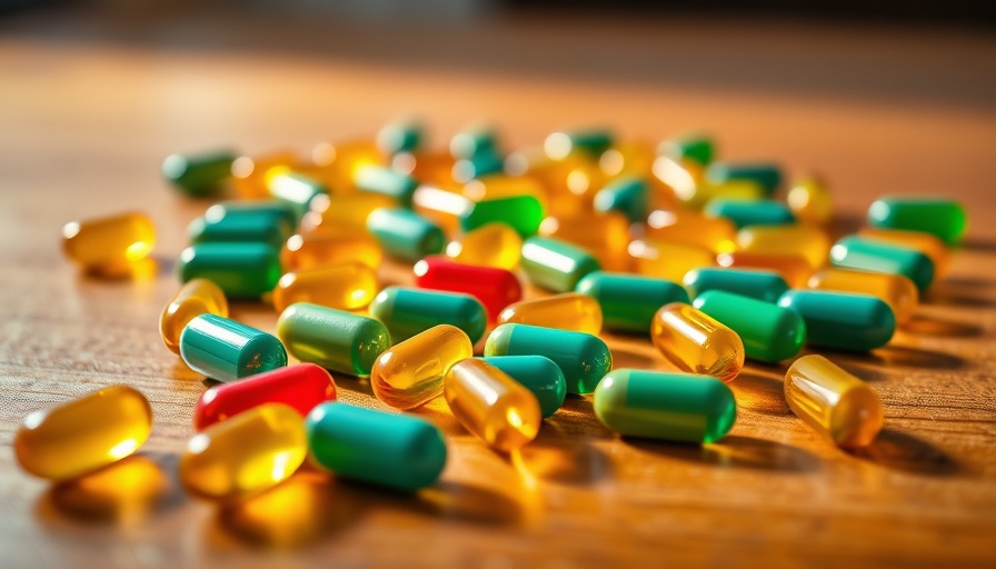 Vitamin B12 capsules promoting brain health.