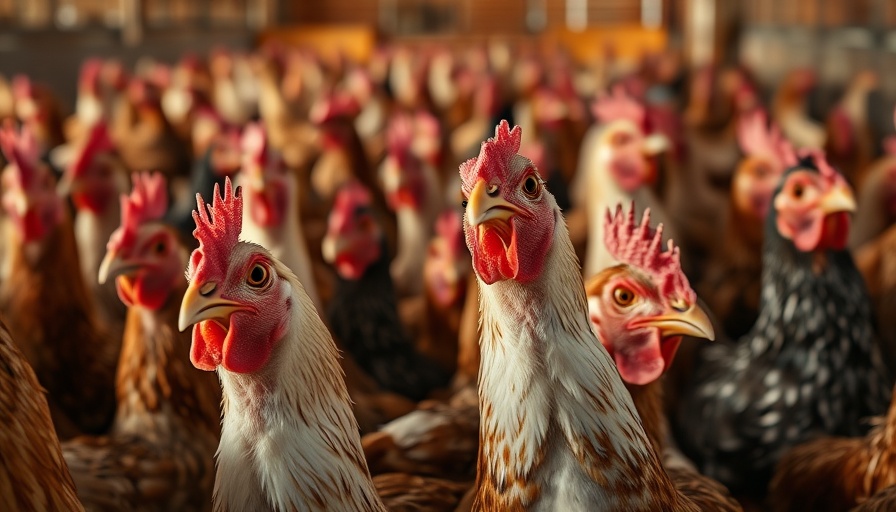 Chickens in barn highlighting bird flu prevention measures.