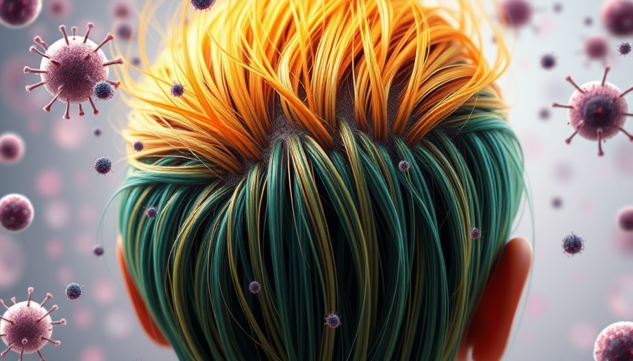 Illustration of healthy scalp microbiome health.