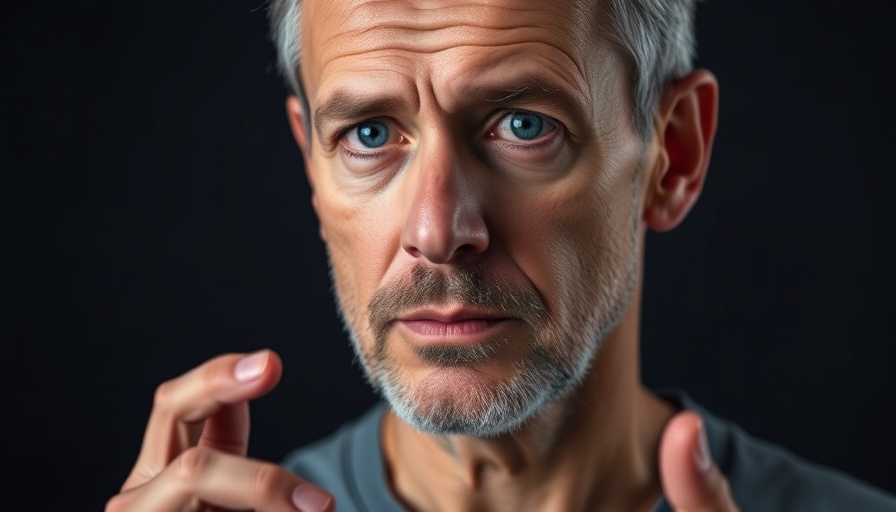 Middle-aged man discussing magnesium deficiency awareness, serious tone.