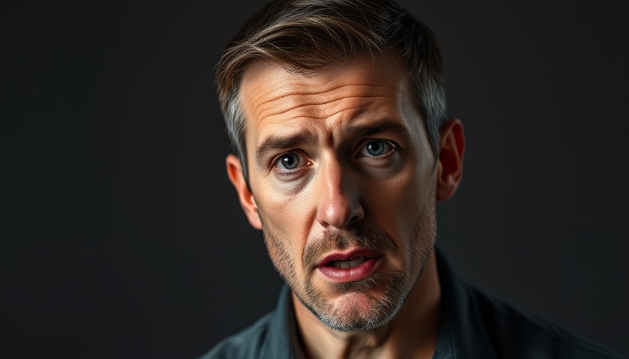 Concerned man speaking, illustrating bad sleep effects.