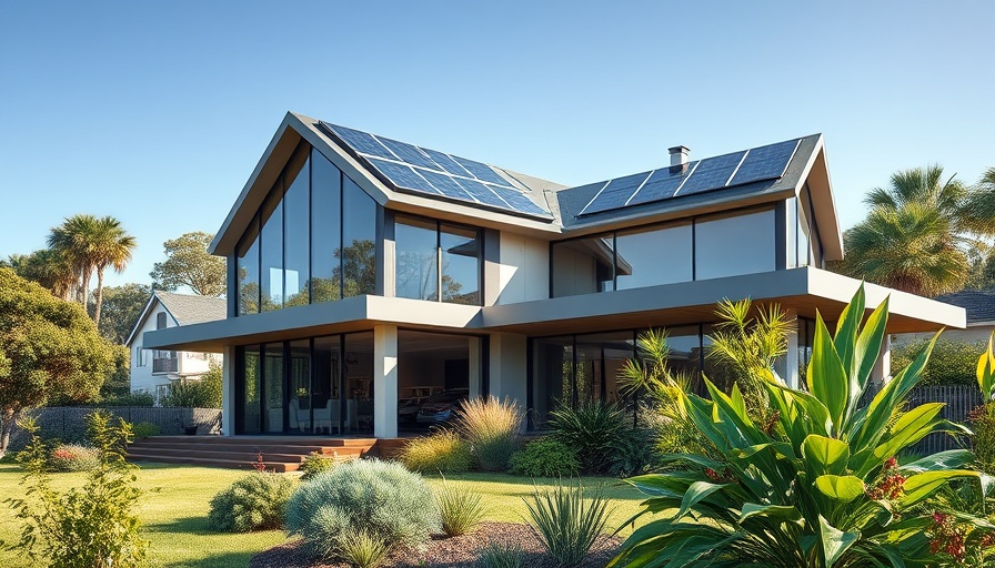 Eco-friendly energy-efficient home in Australia with solar panels