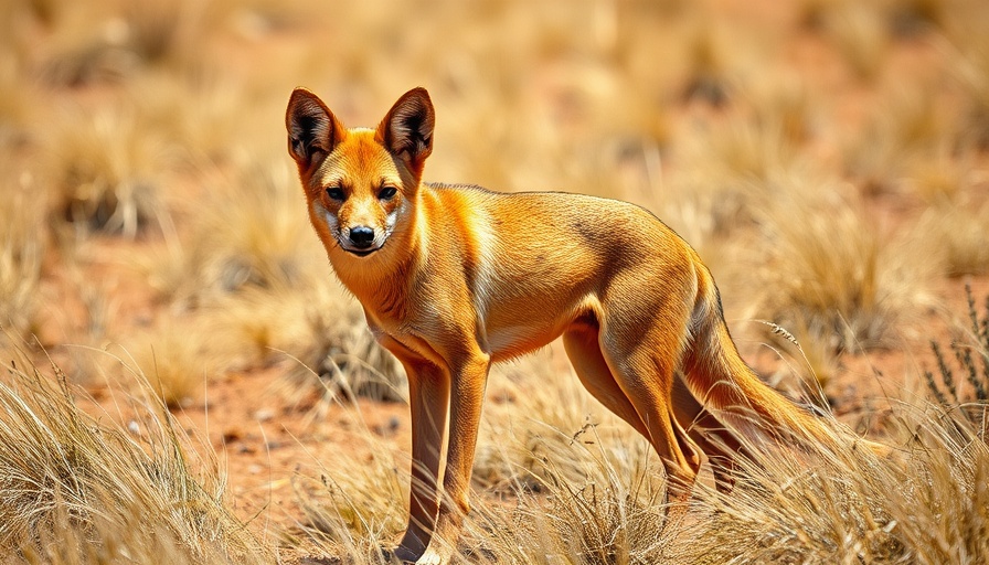 Dingo in desert landscape showcasing its wild nature