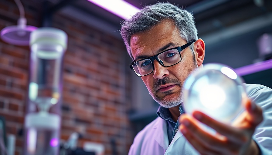 Scientist in lab coat working in 2025 EnergyLab cohort environment.