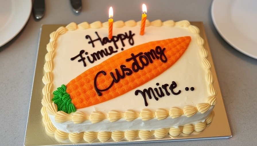 The moment I knew: they decorated a carrot cake to celebrate with me