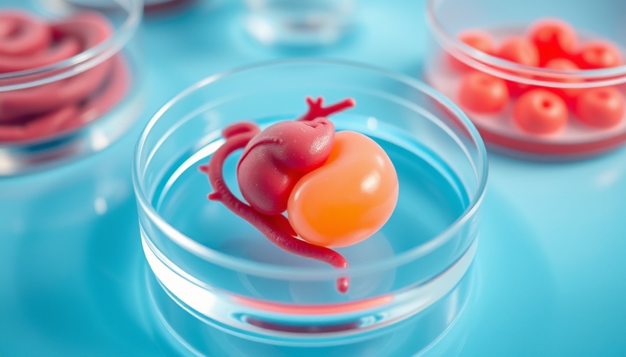 3D printed mini-placenta in petri dish in lab setting.