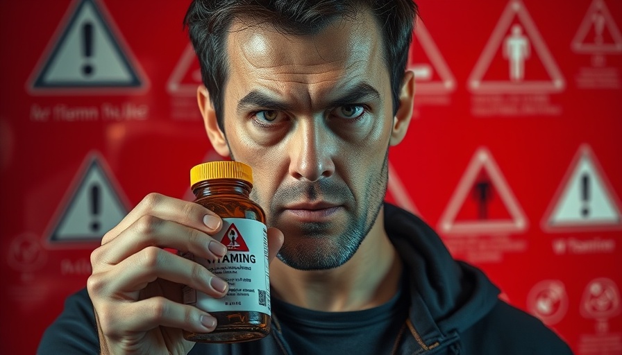 Warning about vitamins you should never take, caution sign.