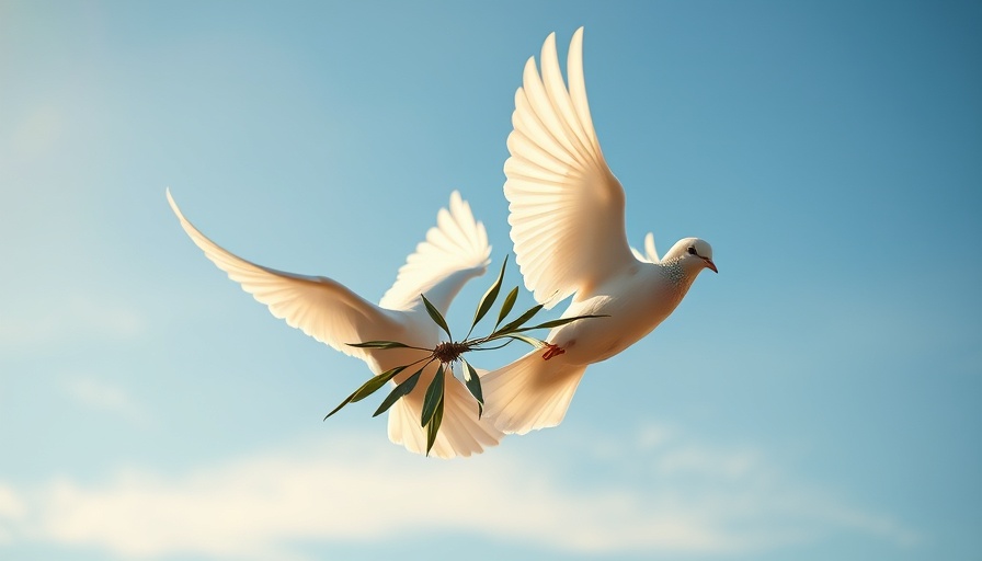 Doves with olive branch in clear sky symbolizing Hamas Israel ceasefire agreement.