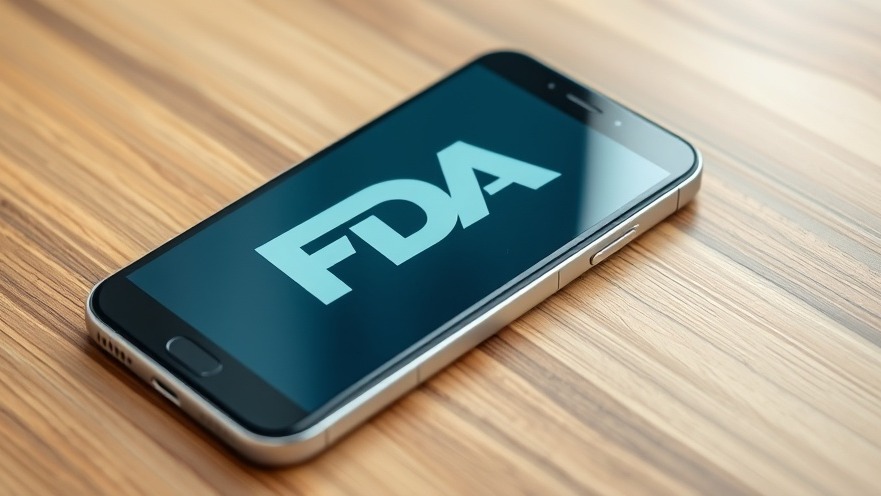 Smartphone displaying FDA logo, showcasing medical trends in myeloma treatment advances.