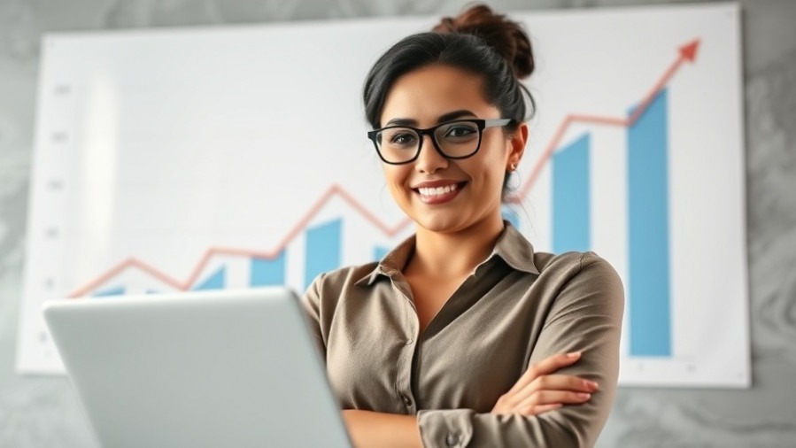 Hispanic female entrepreneur focused on strategic marketing for startup growth.