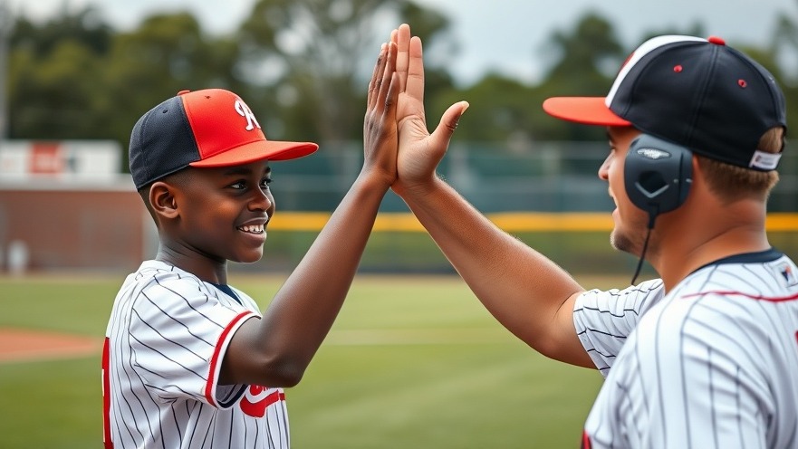 Black youth celebrates sports performance with a high five from his coach, enhancing resilience.