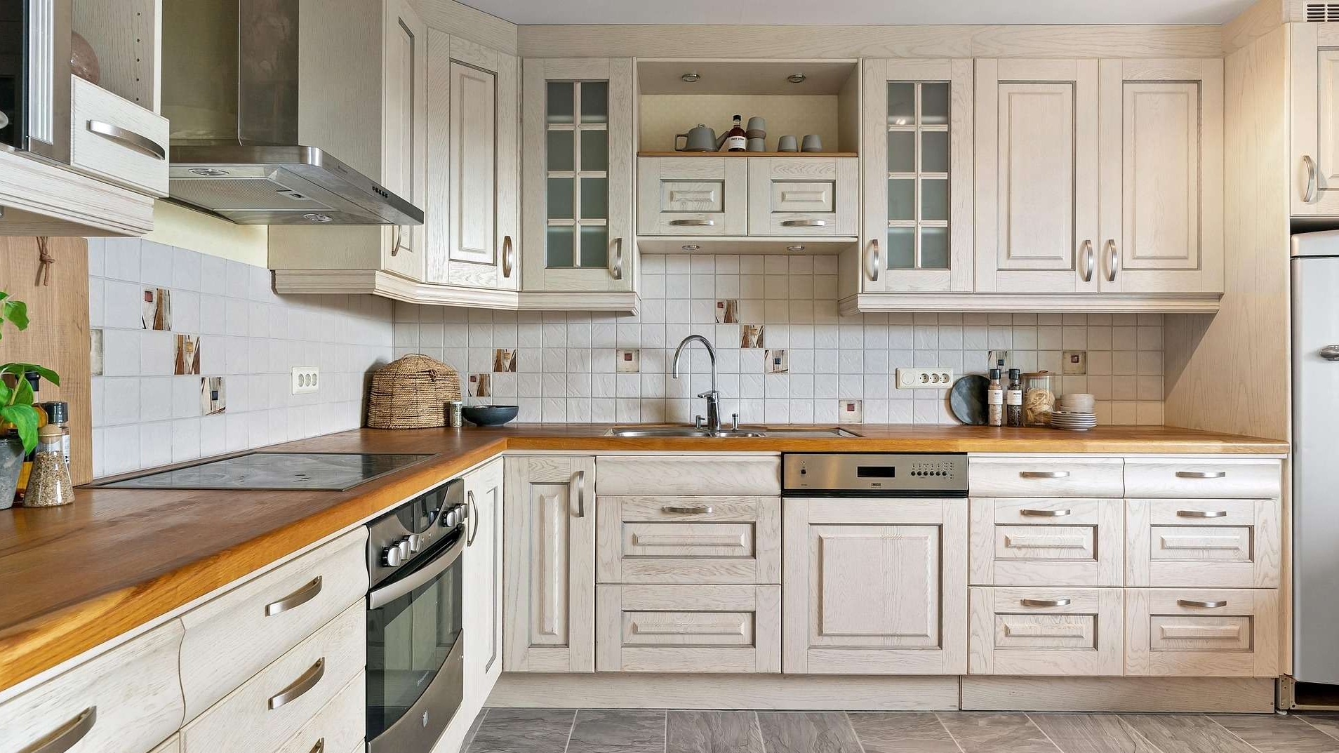 Clean beige kitchen
