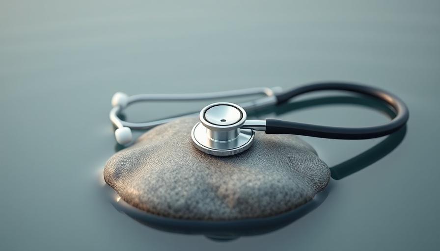 Stethoscope on stone in water, symbolizing challenges of direct primary care.