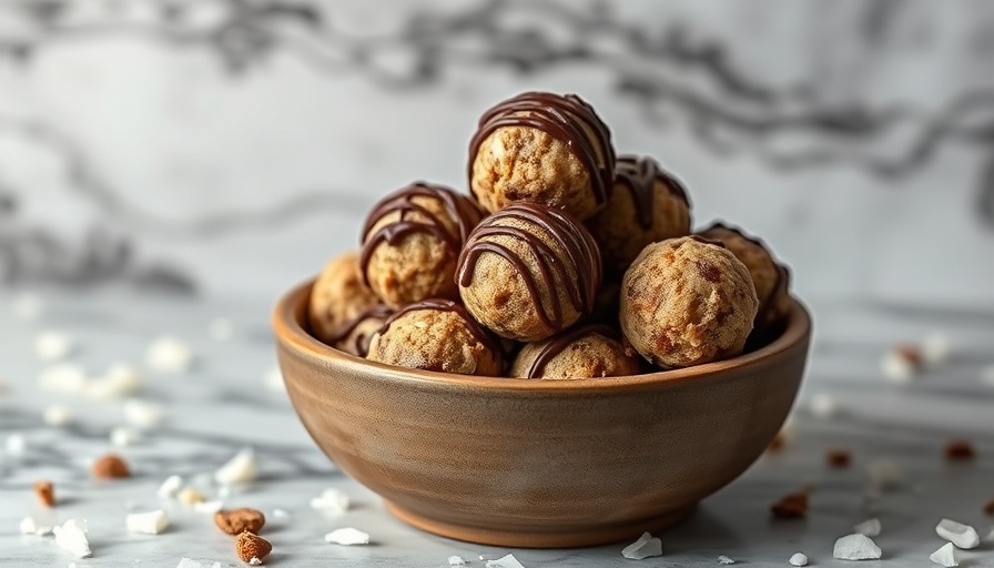Samoa Cookie Protein Balls Recipe, enticing chocolate-drizzled protein balls.