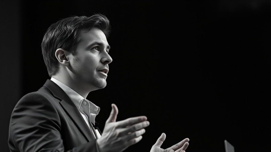 Professional speaker at conference discussing ending monopolies in health care.