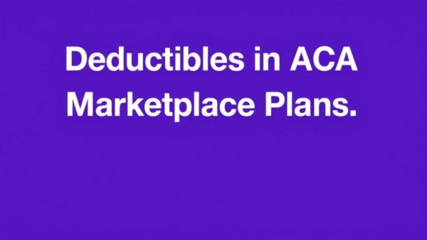 Slide showing deductibles in ACA Marketplace plans, 2014-2026.