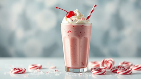 Copycat Chick-fil-A Peppermint Shake with whipped cream and cherry.