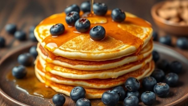Delicious Blueberry Protein Pancakes Recipe with Fresh Blueberries