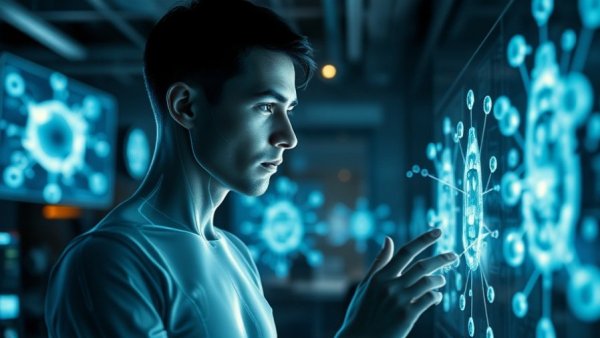 Futuristic visualization of best peptides for anti-aging concepts