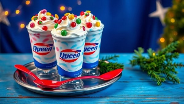 Copycat Dairy Queen Candy Cane Chill Blizzard Recipe in festive setting.