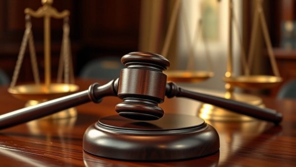 Wooden gavel and scales symbolizing justice in healthcare fraud schemes.