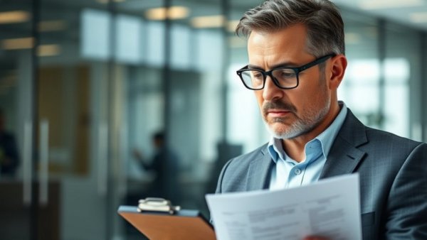 Professional examining documents, revalidation process setting.