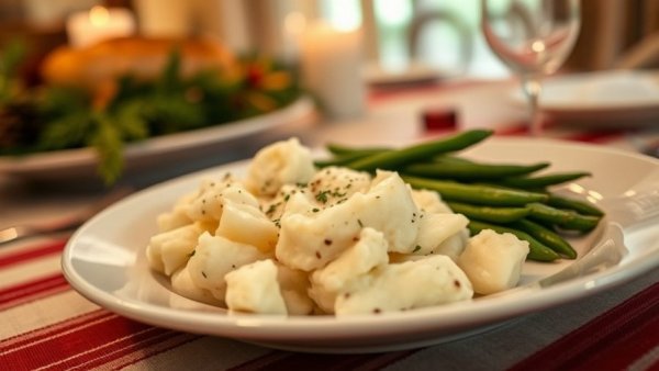 Reduce food waste holiday with portion control on a festive plate.