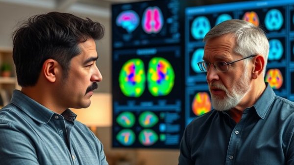 Discussion on SPECT scans and mental health, highlighting data.