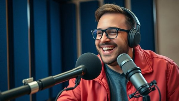 Man discussing cost of getting ripped in a podcast studio.