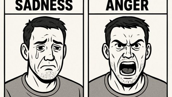 The only 2 emotions men are allow to have