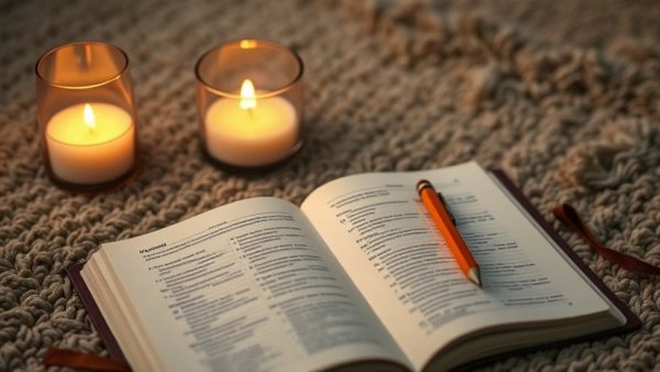 Cozy journal scene promoting heart health practices.