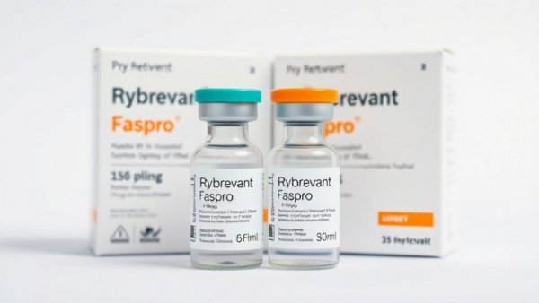 Rybrevant Faspro vials and packaging for monthly dosing.
