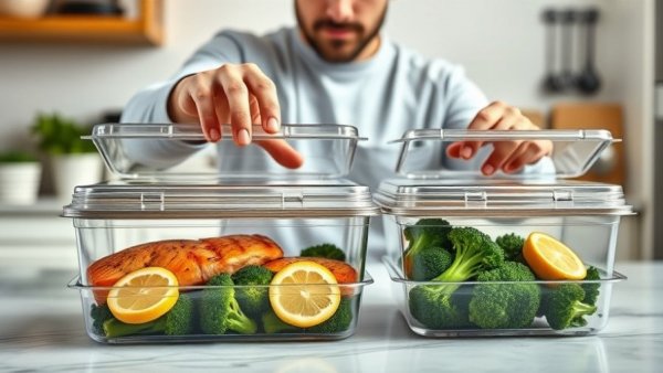 GLP-1 Meal Prep Guide: Healthy meals with salmon and veggies.