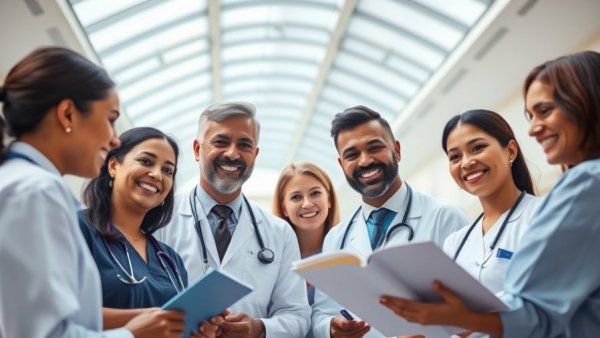 Diverse medical team smiling in hospital, Program Signaling in Residency Applications