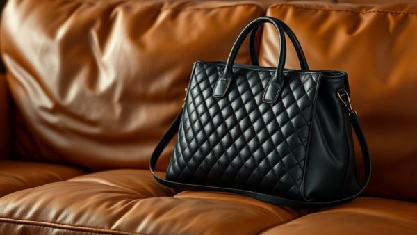 Vivrelle designer handbag on sofa for membership review.