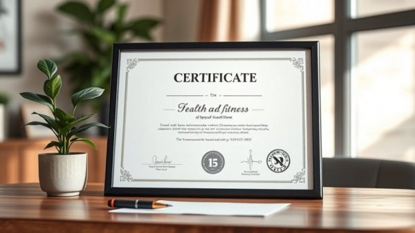 Certificate design for best health and fitness certifications.